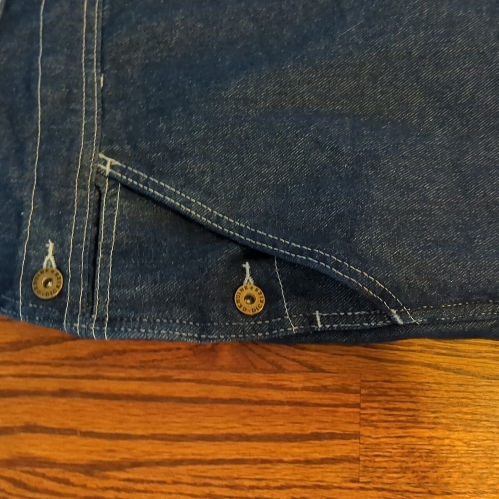 Dickies denim Blue bib overalls Relaxed Fit Front   Pockets EUC sz L - Picture 7 of 10